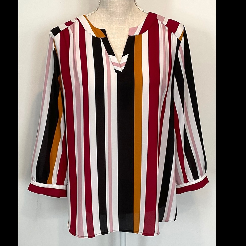 Van Heusen Striped Blouse - EUC